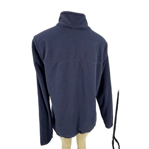 the north face Large women Pullover 1/4 ZIP Neck fleece jacket Navy Blue X11 - Picture 3 of 7